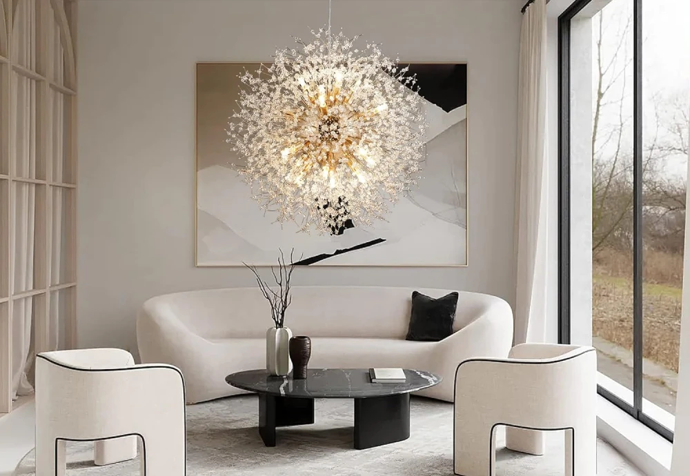 crystal globe chandelier